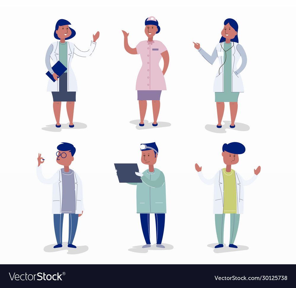 Variety medical staff set