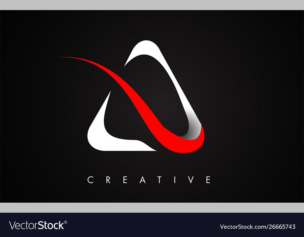 A letter red and black design logo icon Royalty Free Vector