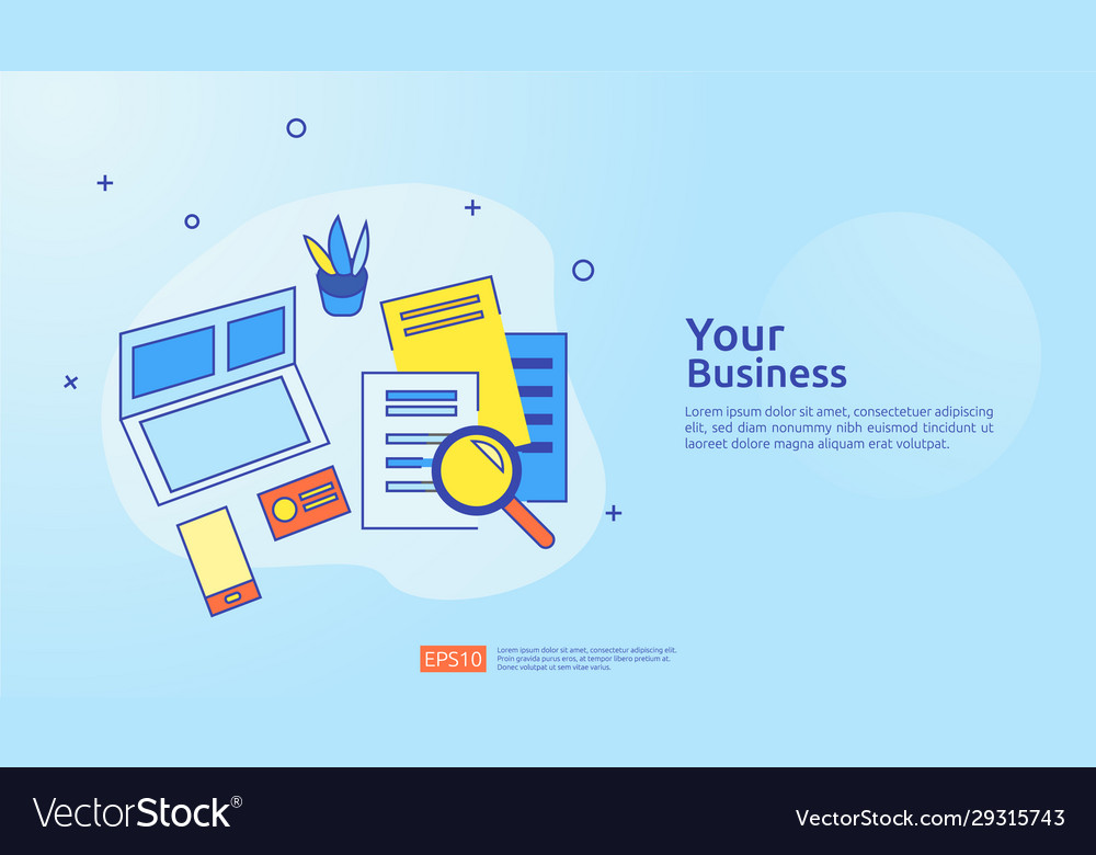 Accounting document data report concept vector image Accounting document data report concept