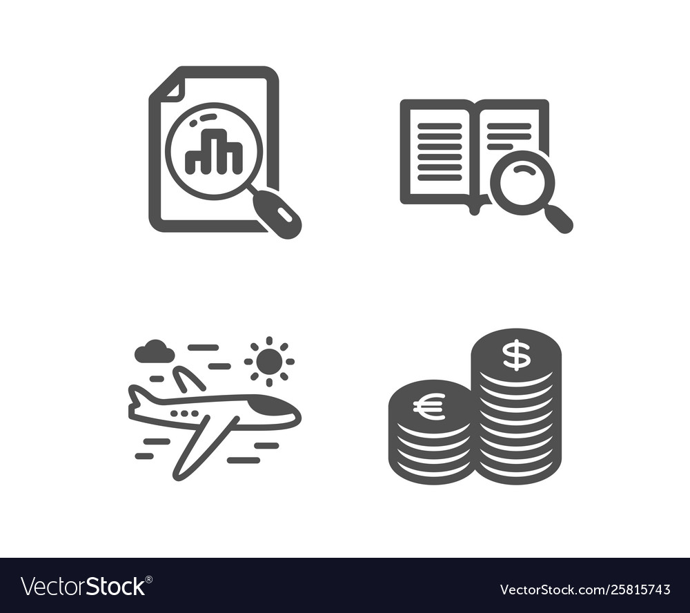 Analytics graph airplane travel and search text
