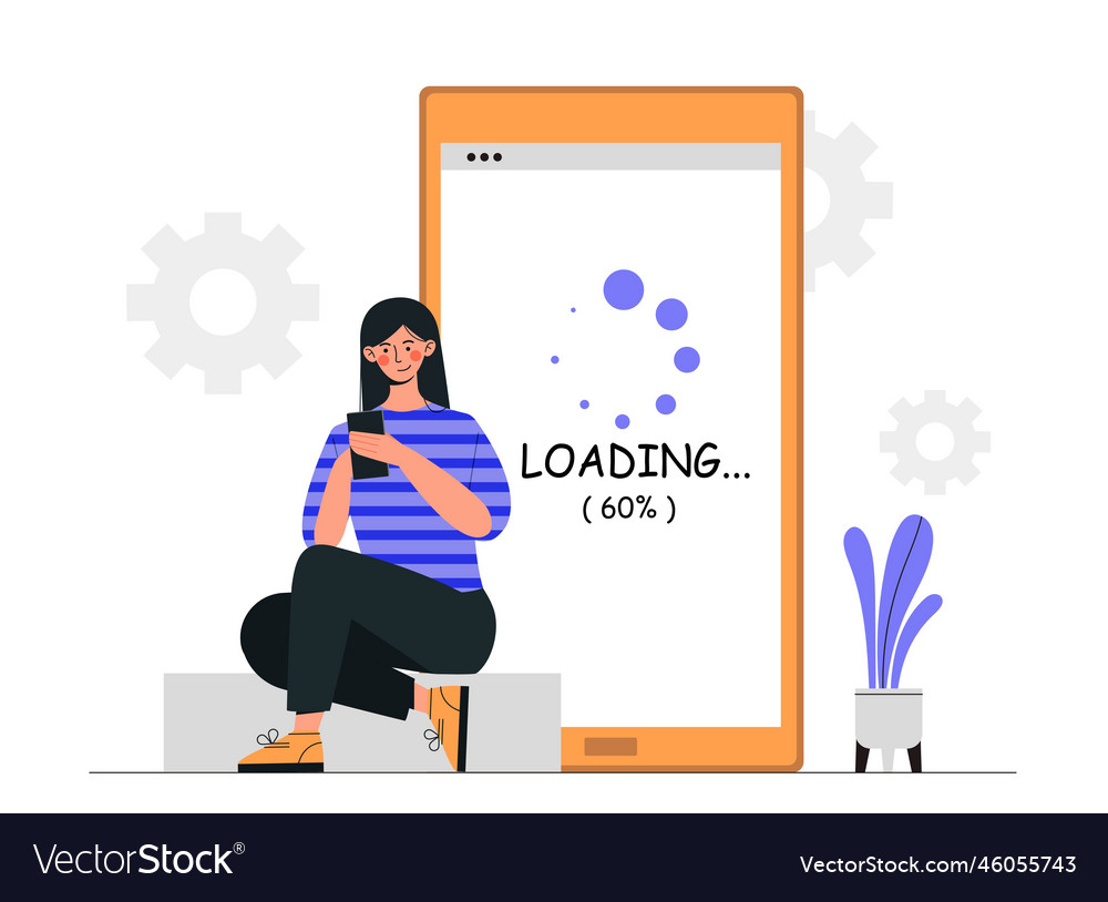 Application loading concept vector image Application loading concept
