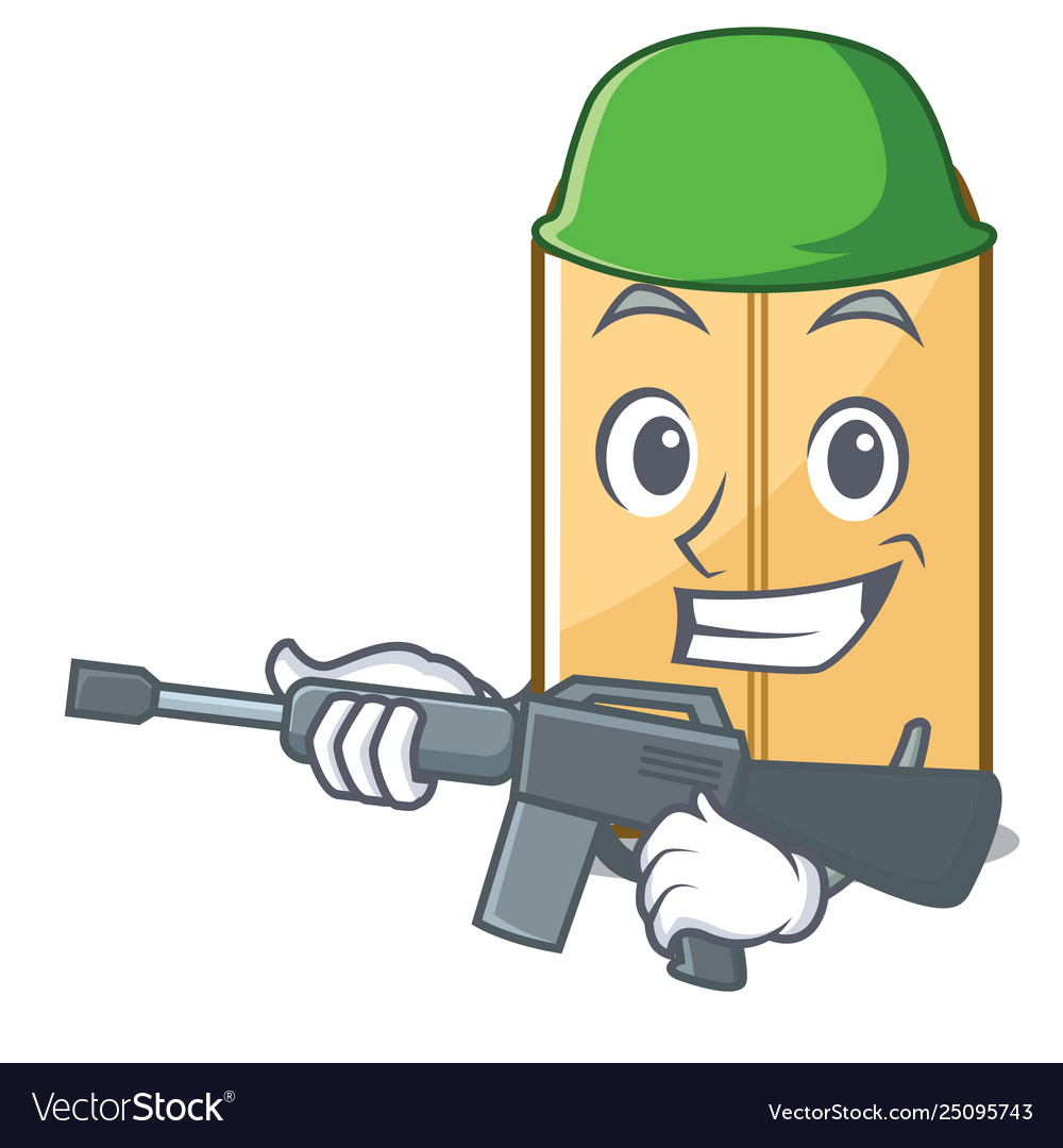 Army mailer envelope in character shape