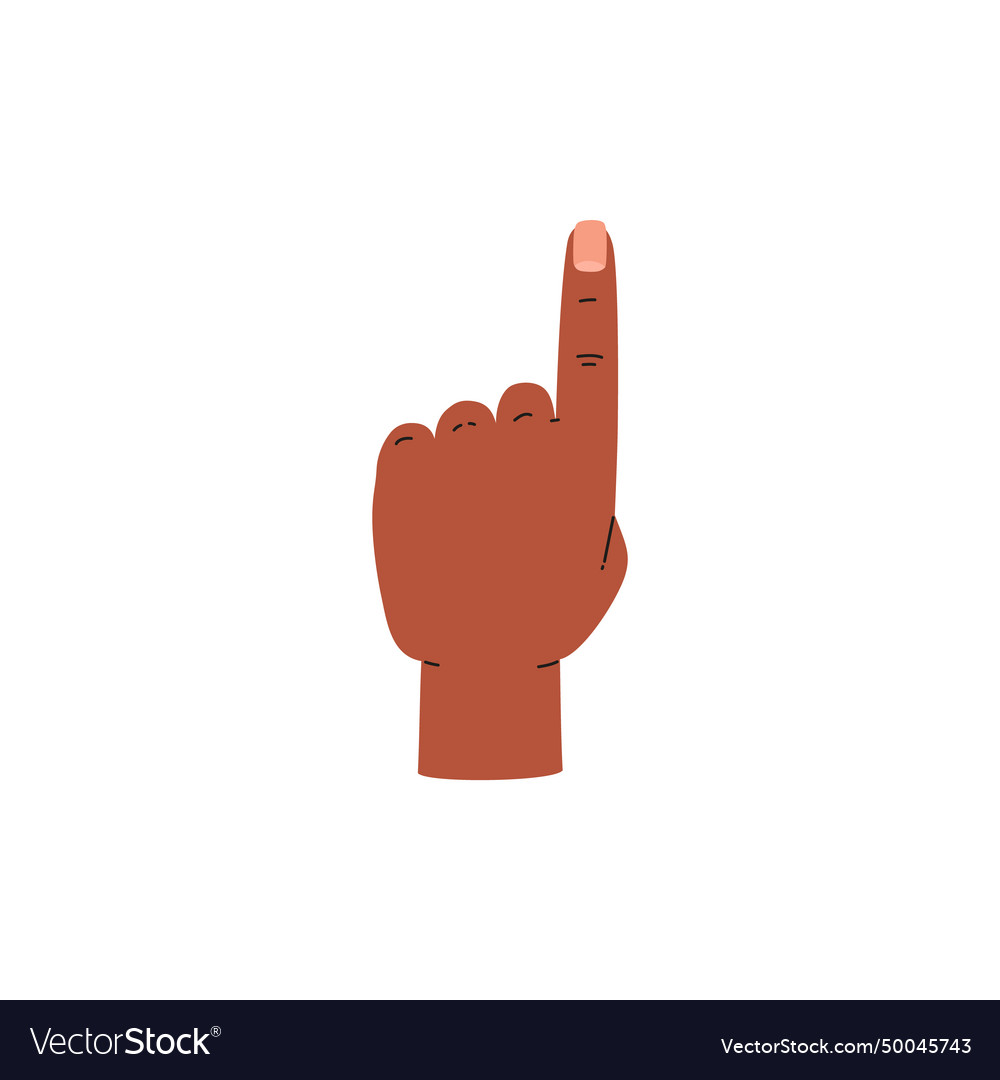 Back hand gesture showing number one counting