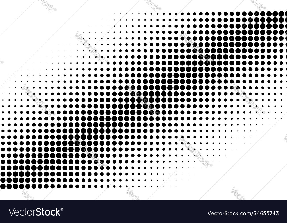 Diagonal oblique circles dots halftone vector image Diagonal oblique circles dots halftone