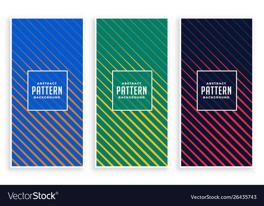 Diagonal Stripe Pattern Set