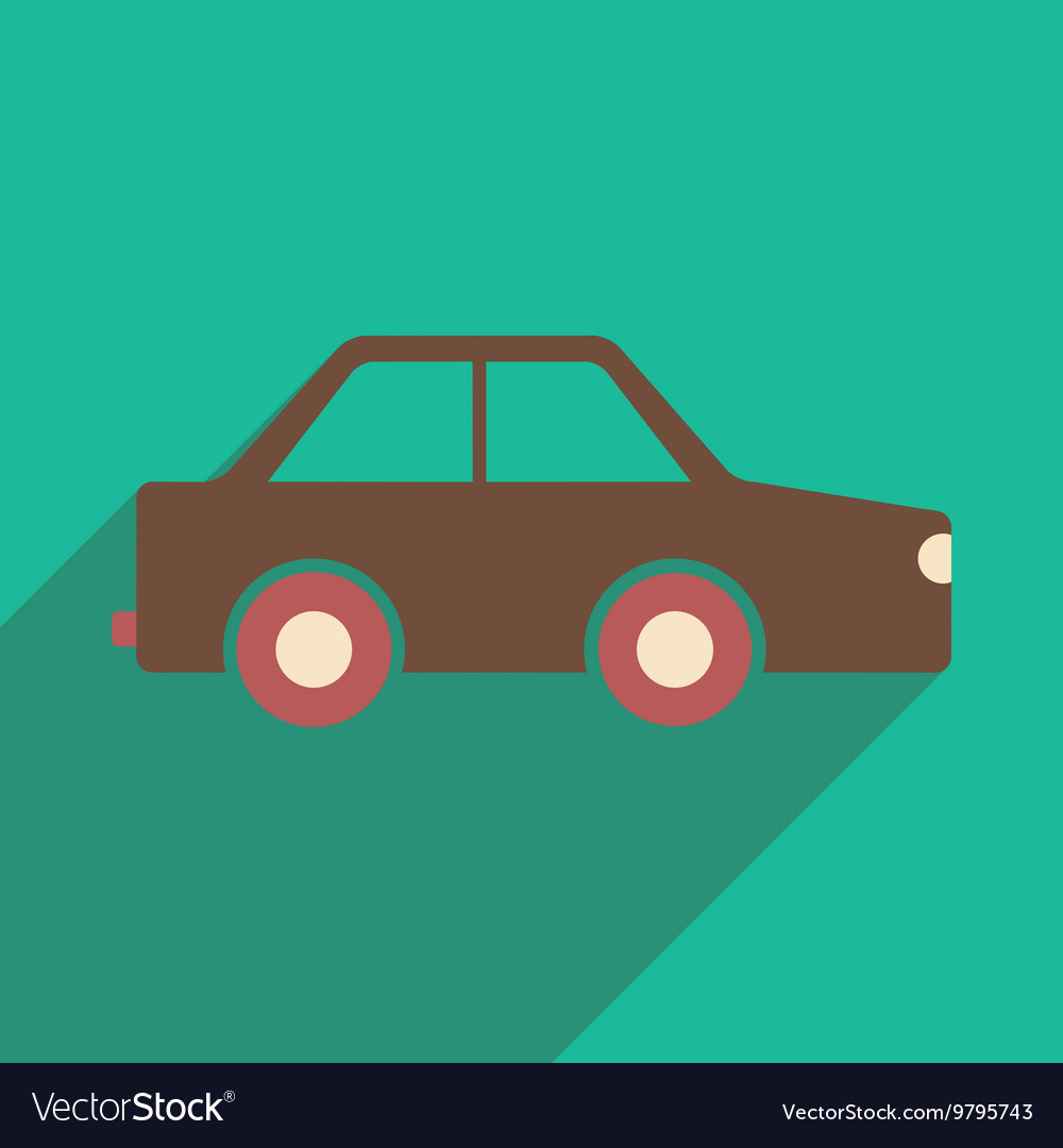 Flat with shadow icon and mobile application toy