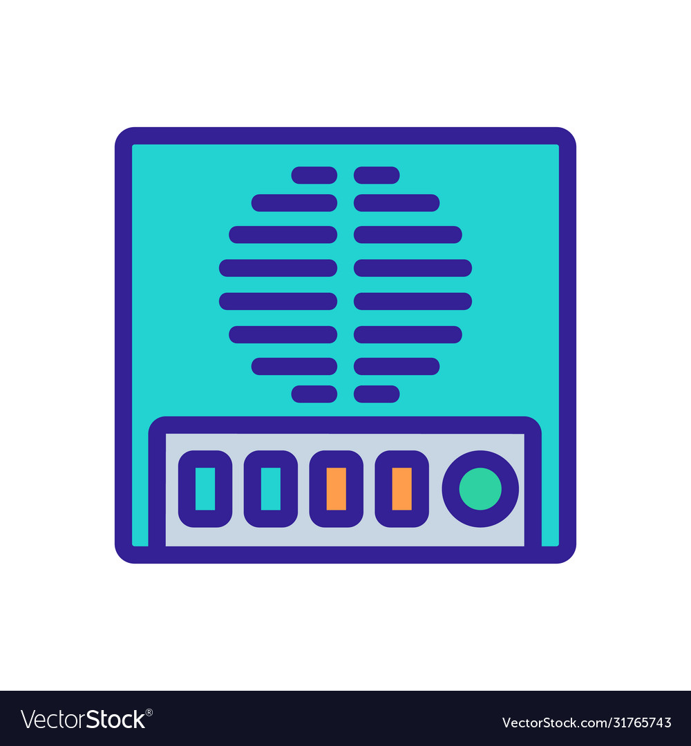 Intercom calling house system icon outline vector image Intercom calling house system icon outline
