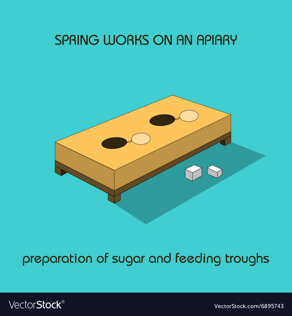 Preparation of sugar and feeding troughs spring