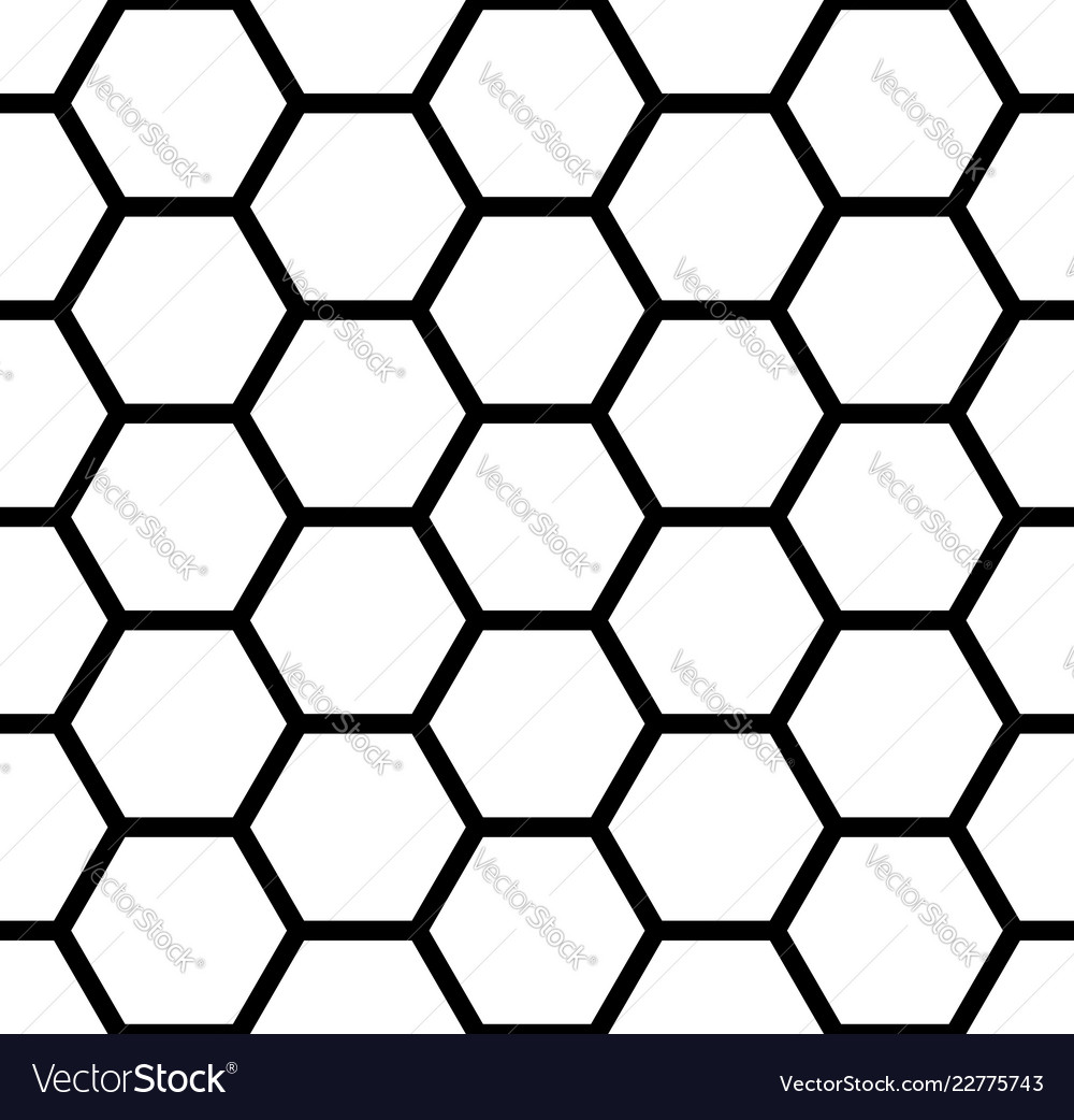 Seamless hexagons pattern vector image Seamless hexagons pattern