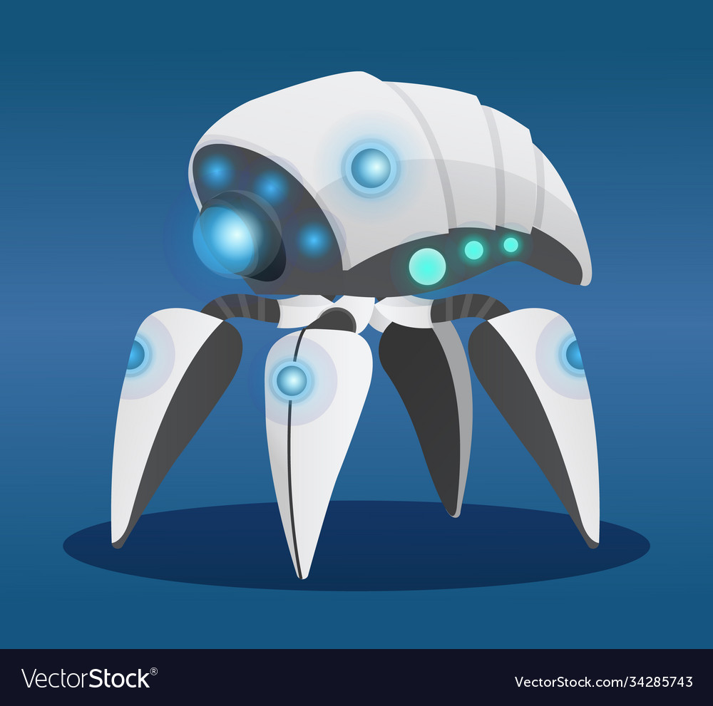 Smart scifi android with artificial intelligence vector image Smart scifi android with artificial intelligence