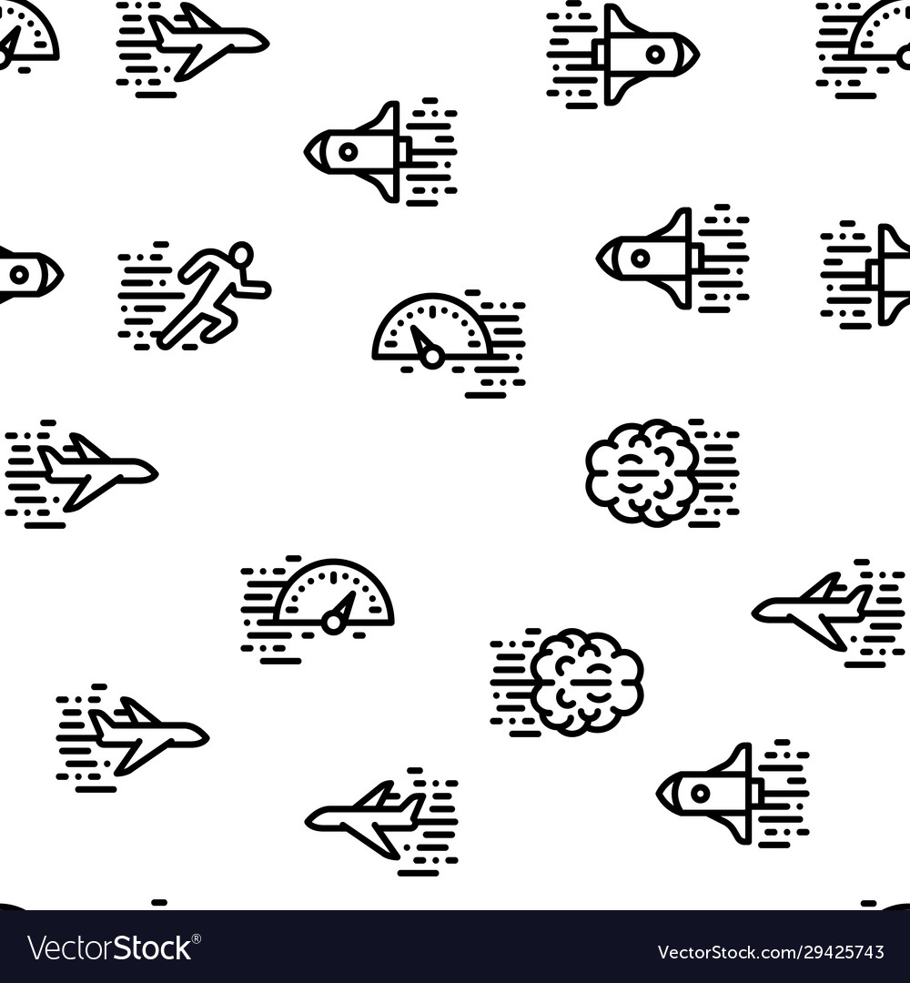 Speed fast motion seamless pattern vector image Speed fast motion seamless pattern