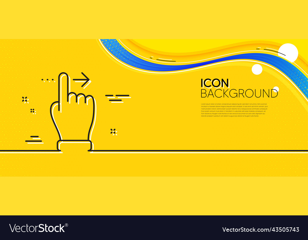 Touchscreen gesture line icon slide right arrow vector image Touchscreen gesture line icon slide right arrow