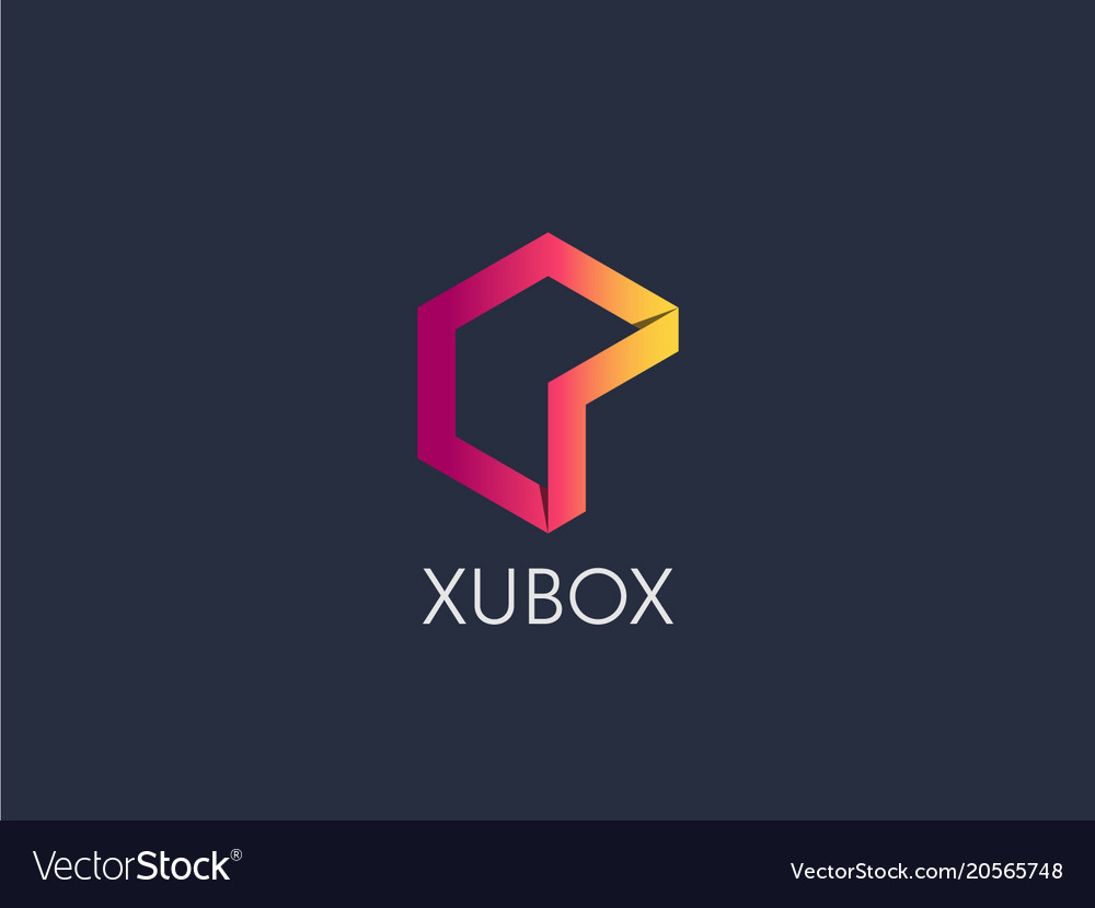 Abstract up element geometric hexagonal object