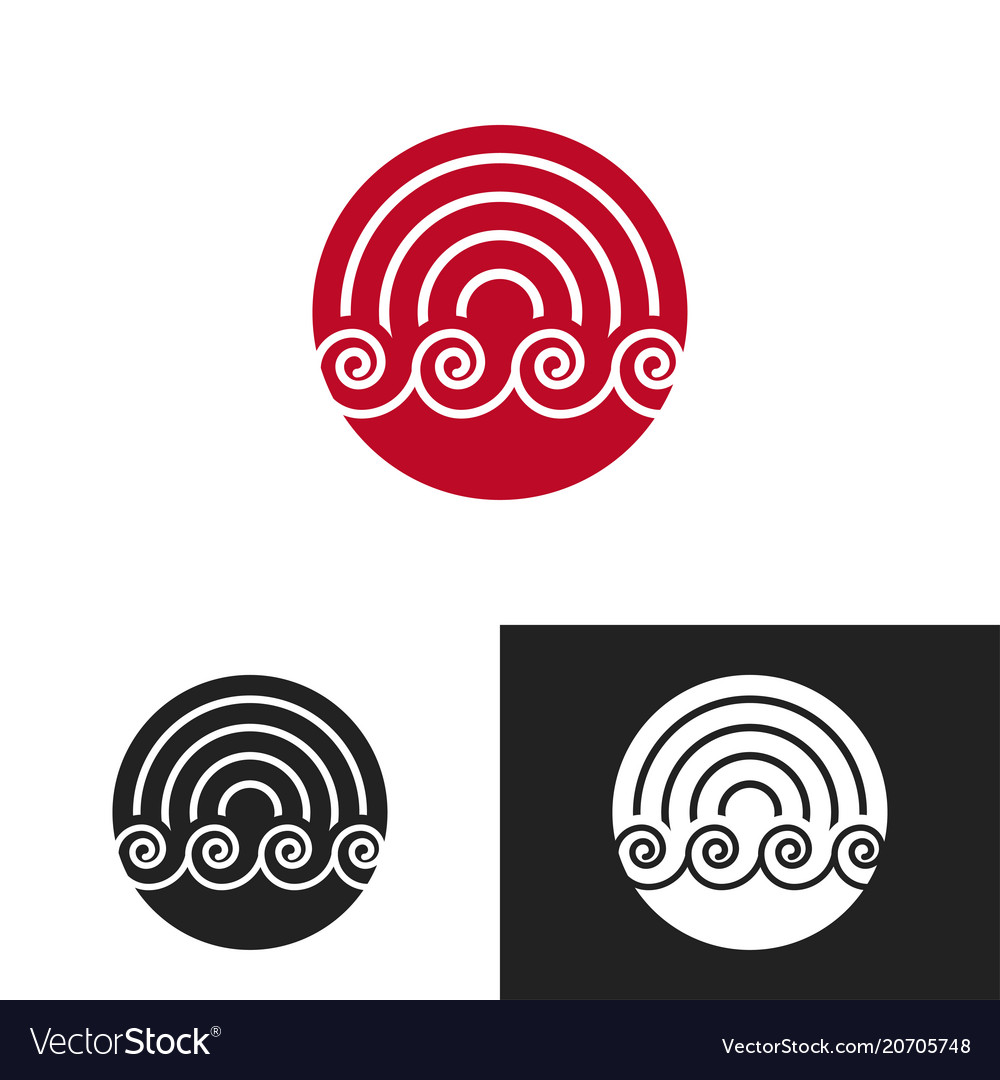 Artistic logo design Royalty Free Vector Image