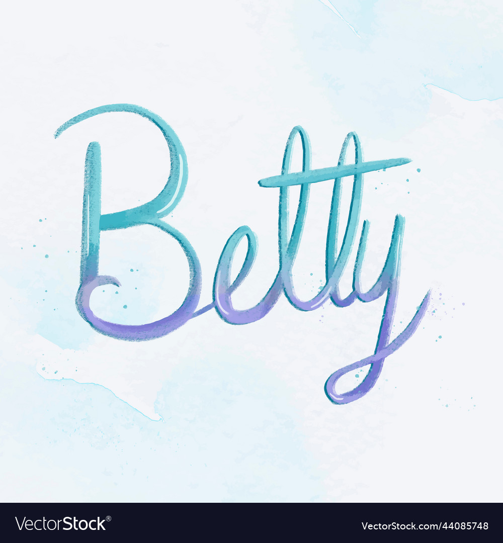 Betty two colored lettering font Royalty Free Vector Image