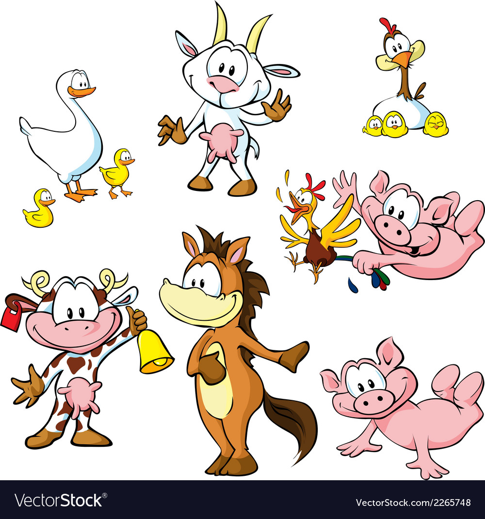 Farm animals - funny cartoon