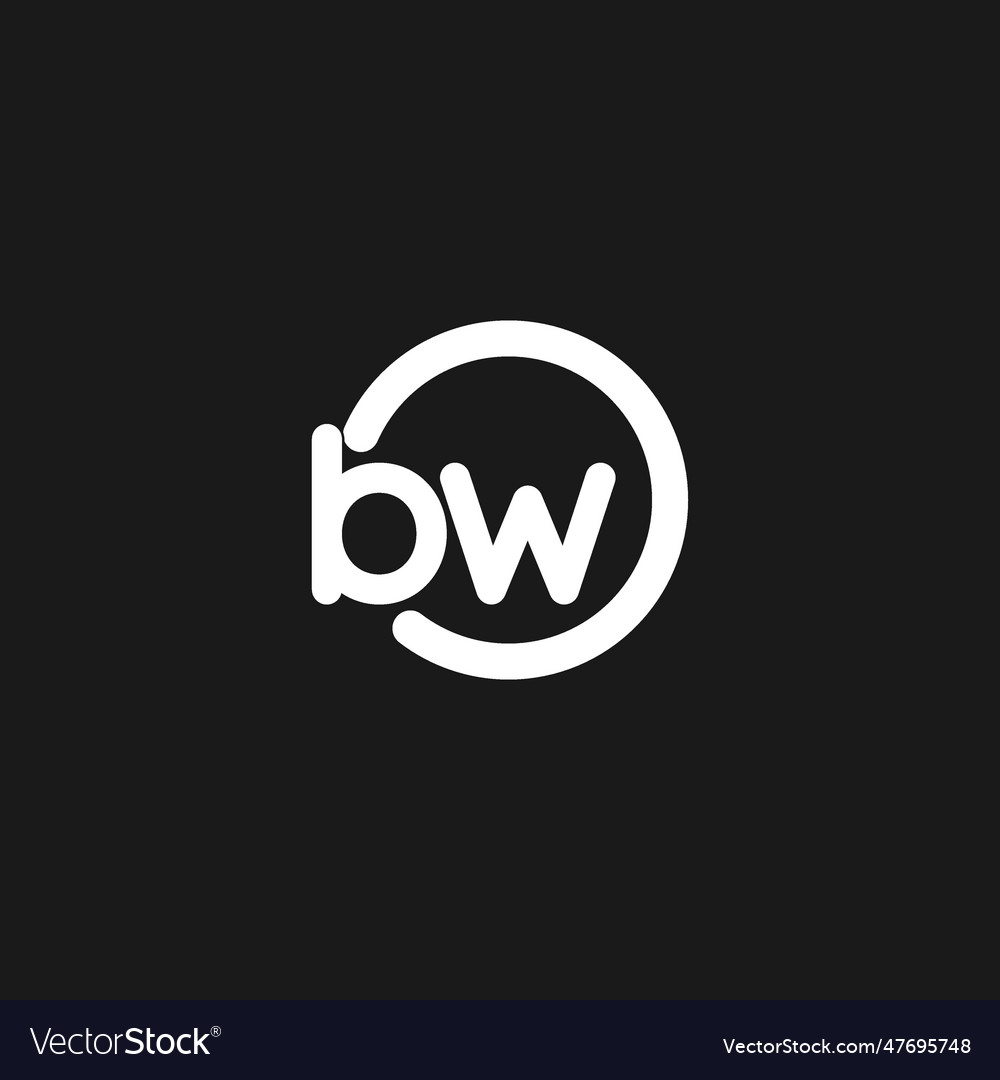 Initials logo monogram with simple circles Vector Image