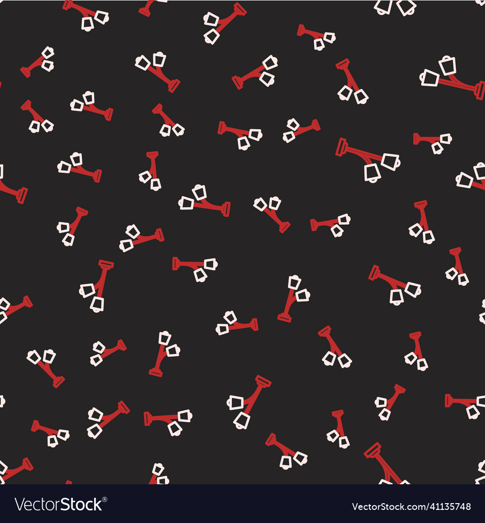 Line floor lamp icon isolated seamless pattern vector image Line floor lamp icon isolated seamless pattern