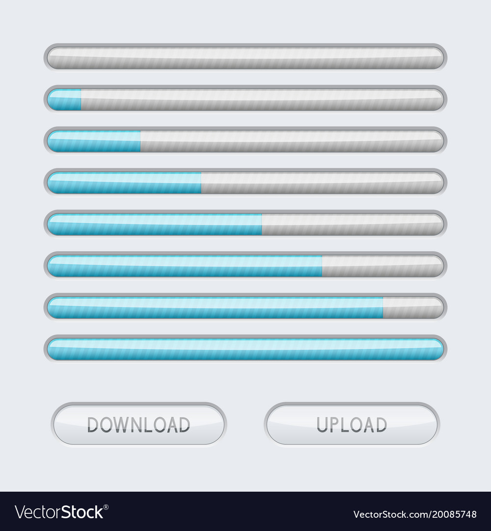 Loading progress bar web interface with blue