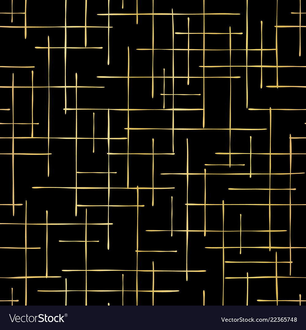 Luxe gold criss cross weave hand drawn Royalty Free Vector