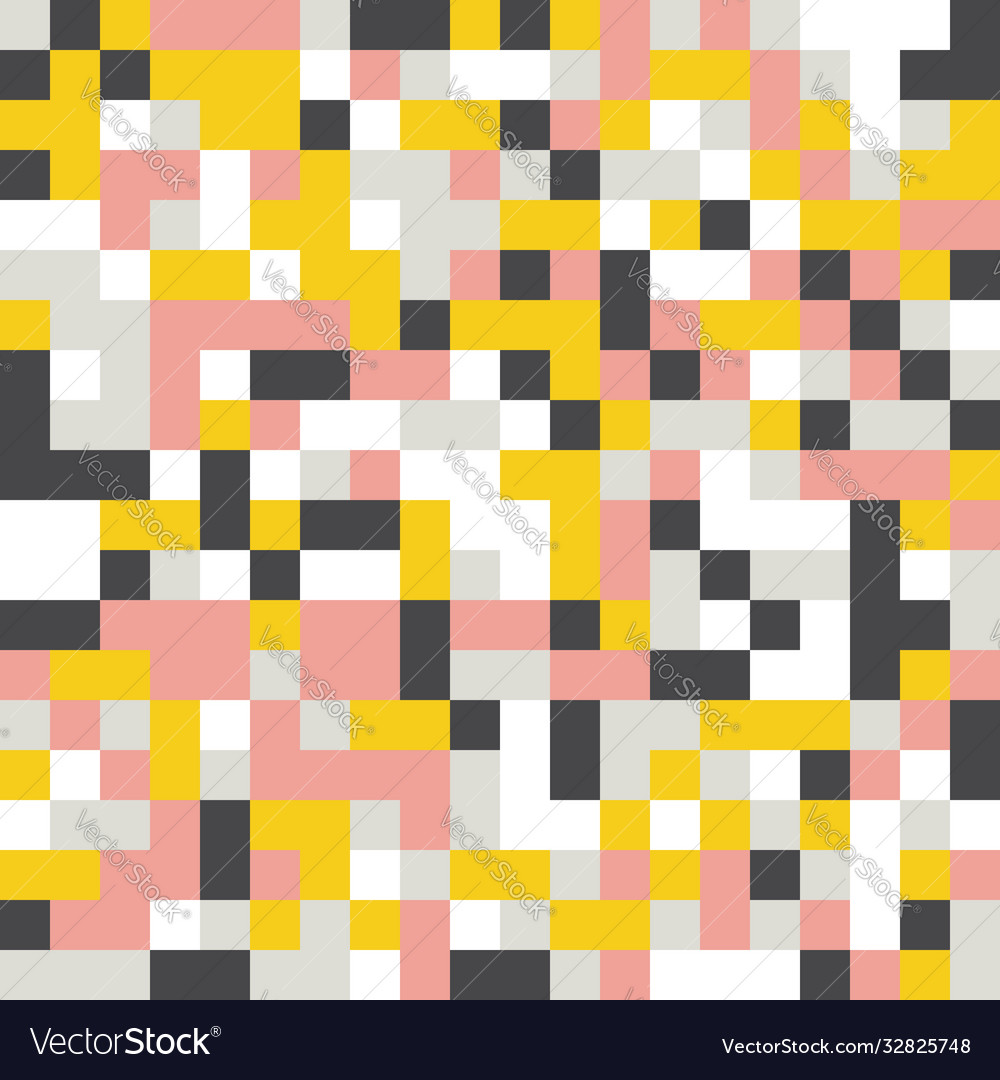 Random colored abstract geometric mosaic pattern vector image Random colored abstract geometric mosaic pattern