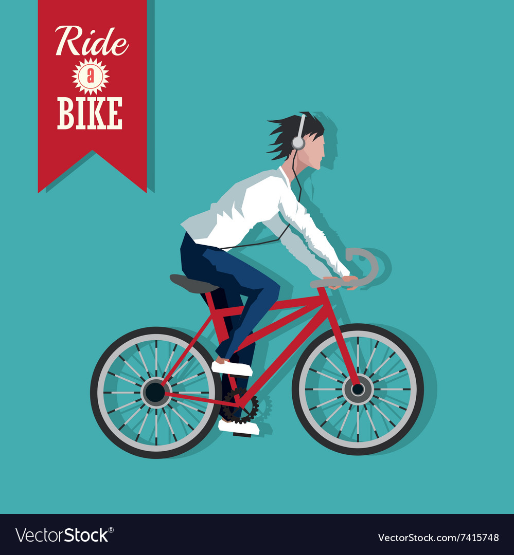 Ride a bike design Royalty Free Vector Image - VectorStock