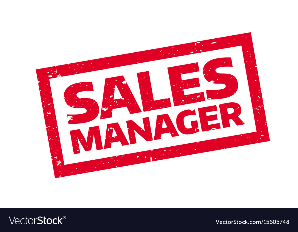 Sales manager rubber stamp