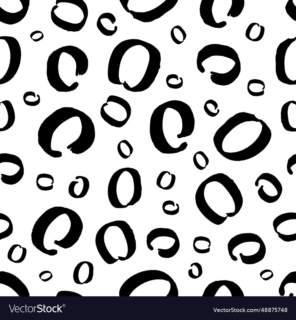 Seamless pattern with sketch circles shape vector image Seamless pattern with sketch circles shape