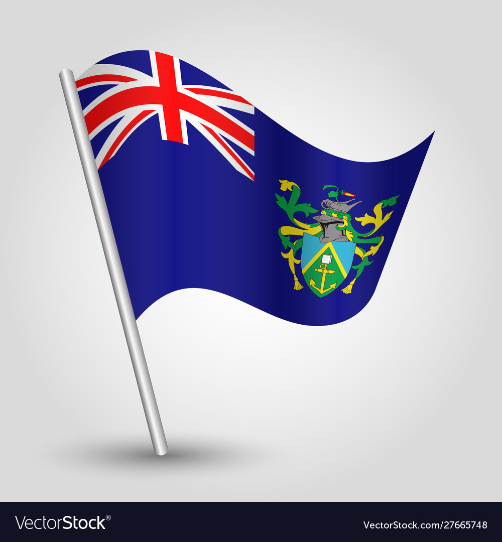 Waving simple triangle islander flag