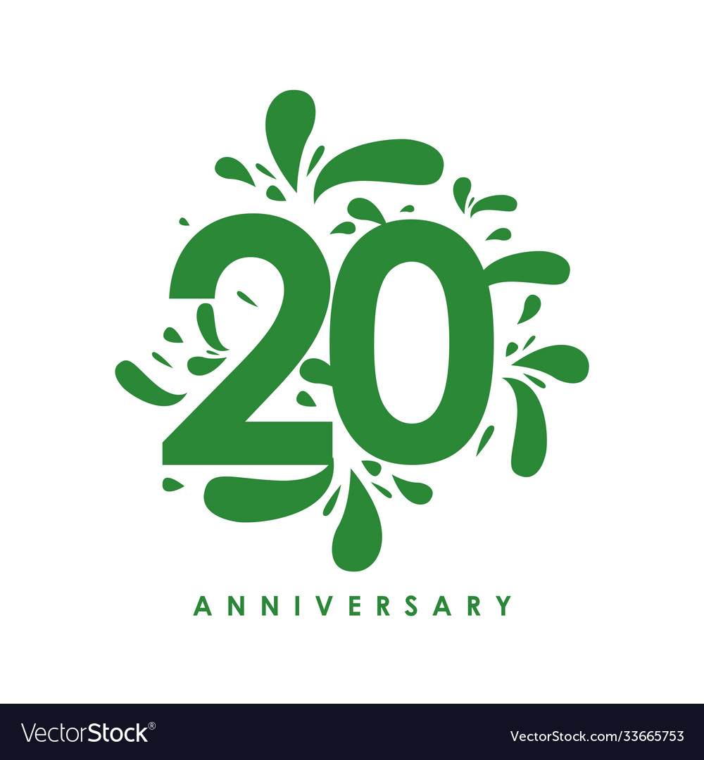 20 year anniversary template design