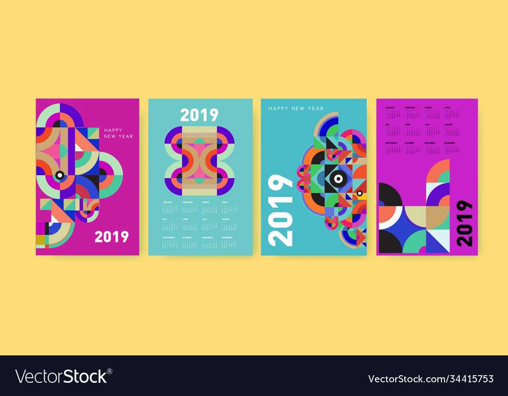 2021 calendar design template with colorful vector image 2021 calendar design template with colorful