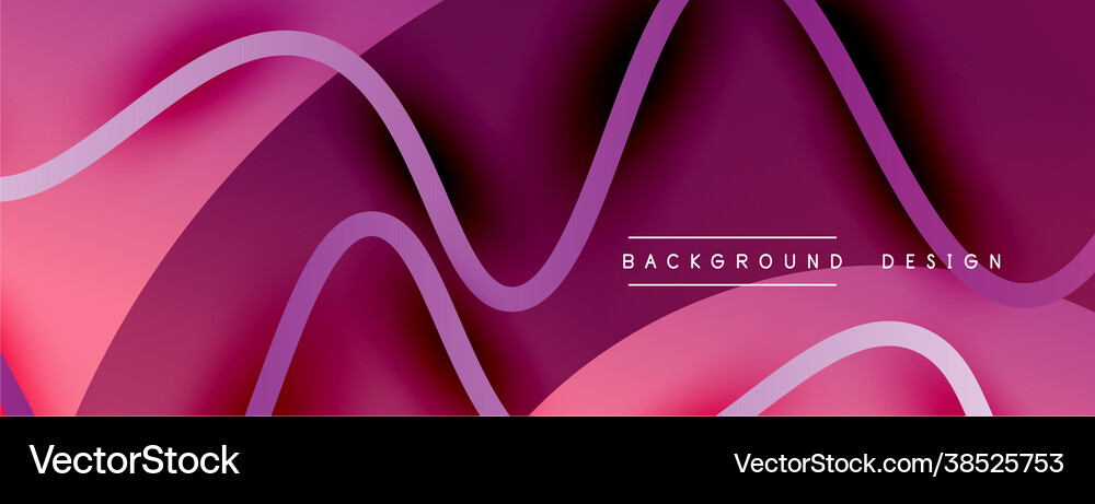 Abstract gradient background with wave line Vector Image