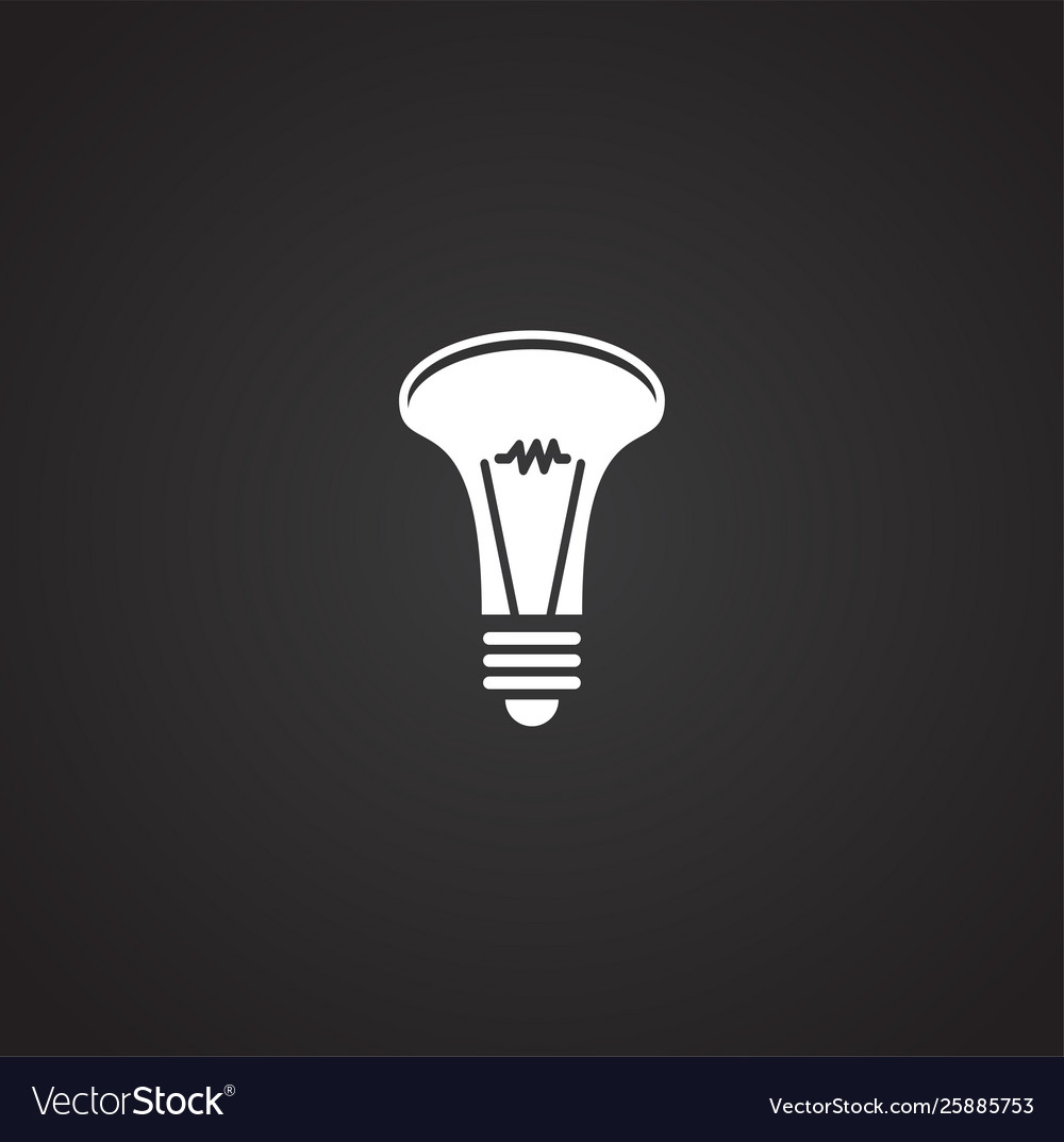 Bulb icon on background for graphic and web design vector image Bulb icon on background for graphic and web design