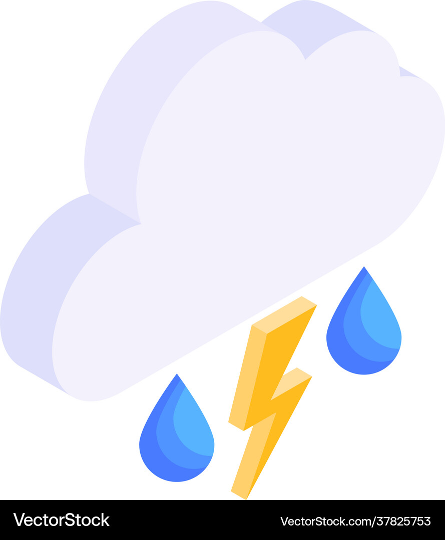 Cloud lightning Royalty Free Vector Image - VectorStock