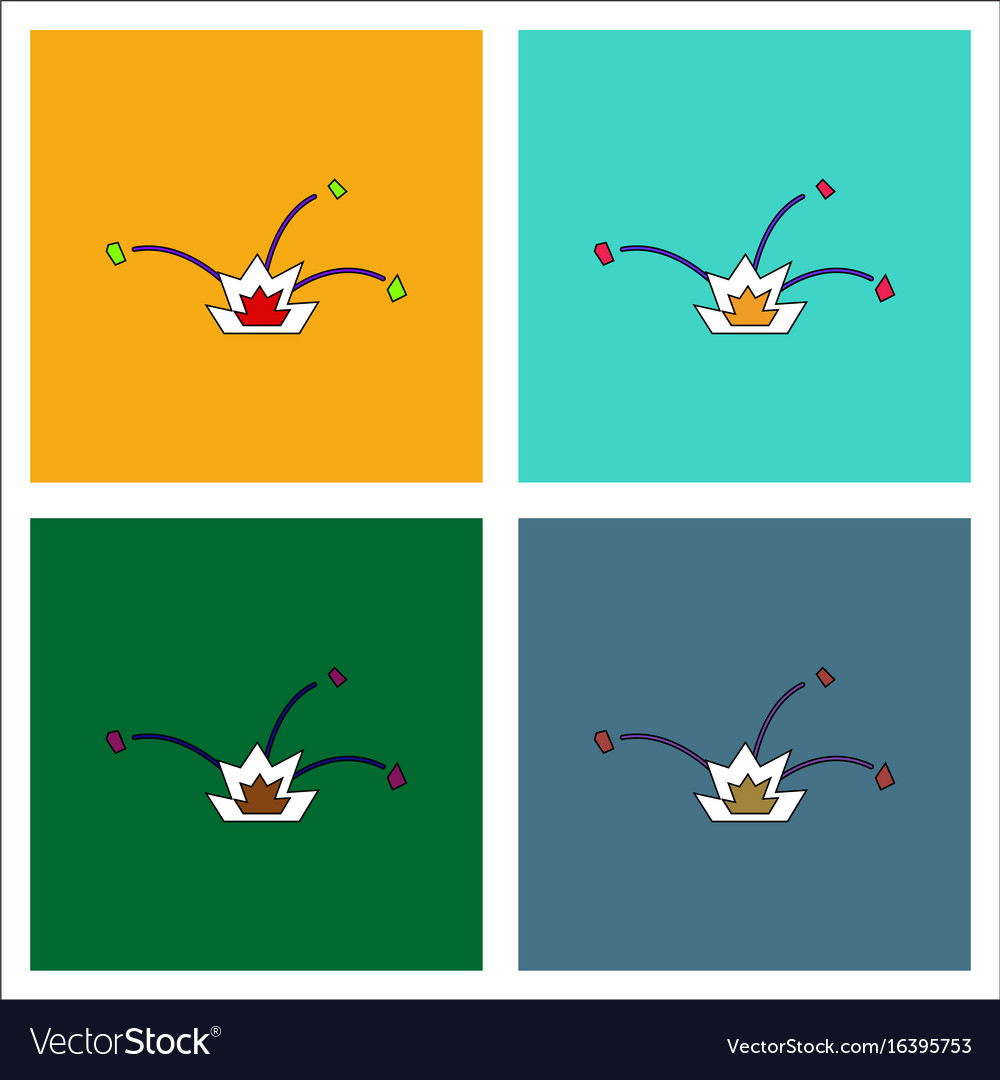 Flat icon design collection explosion and shards