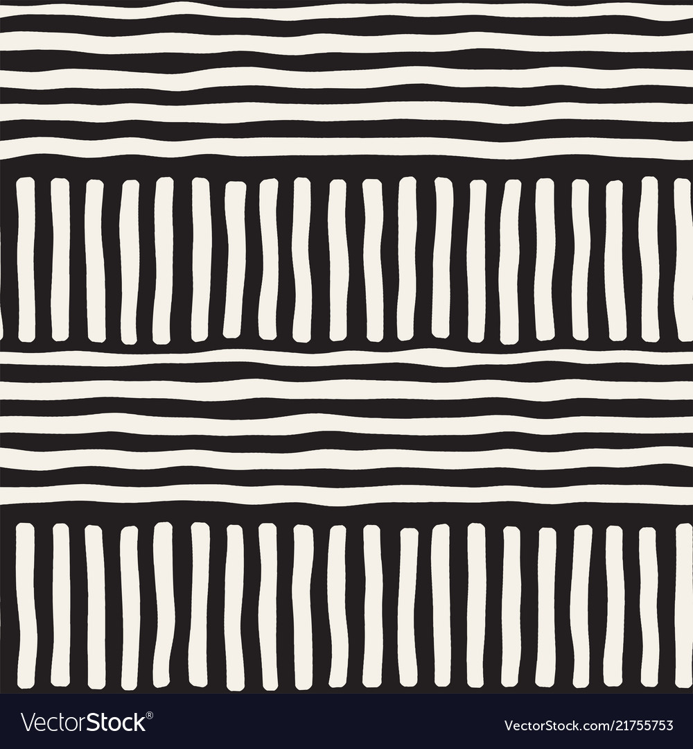Hand drawn seamless repeating pattern with lines vector image Hand drawn seamless repeating pattern with lines