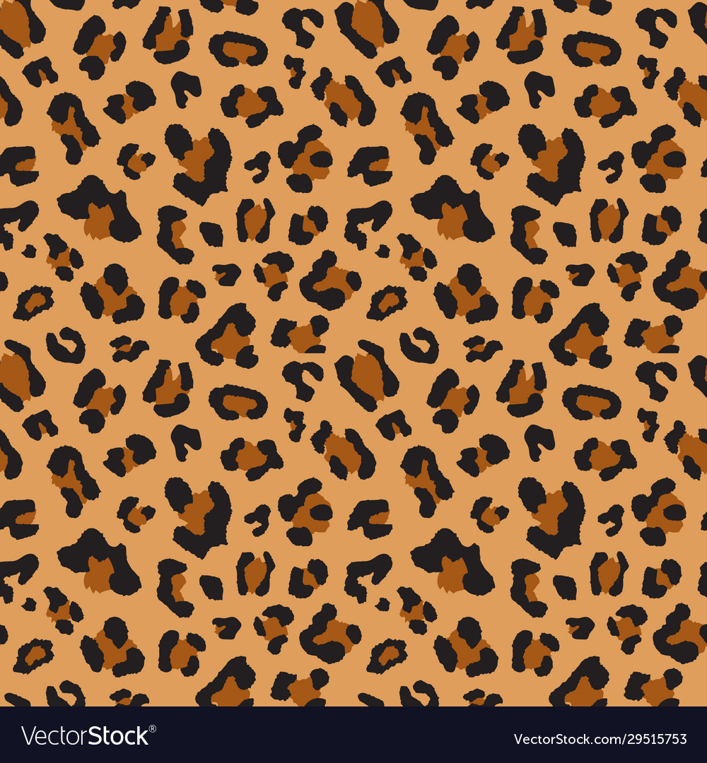 Leopard seamless pattern design vector image Leopard seamless pattern design
