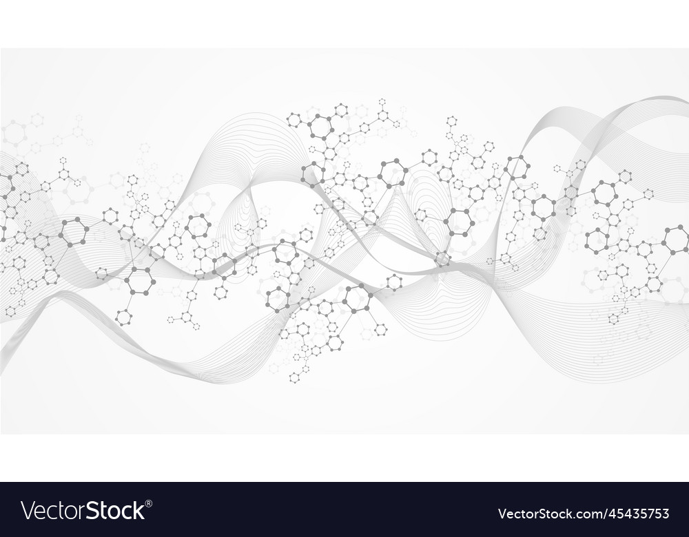Modern science background with lines dots vector image Modern science background with lines dots