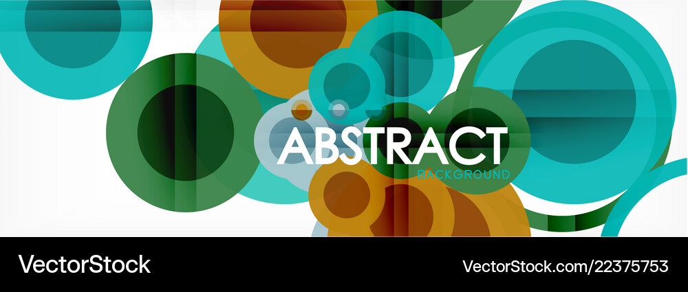 Overlapping circles design background Royalty Free Vector