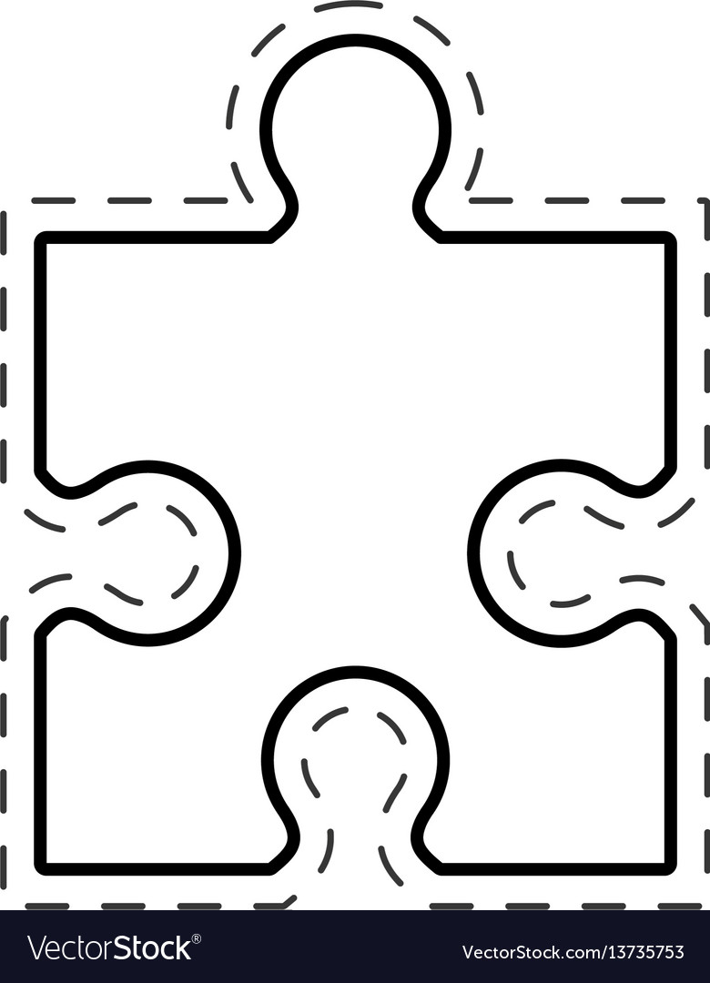 Puzzle solution image outline