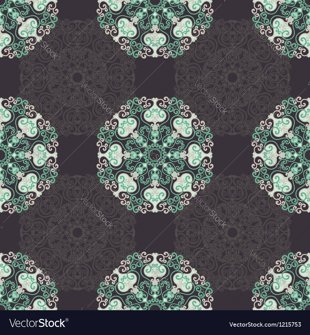 Seamless pattern with abstract elements damask til