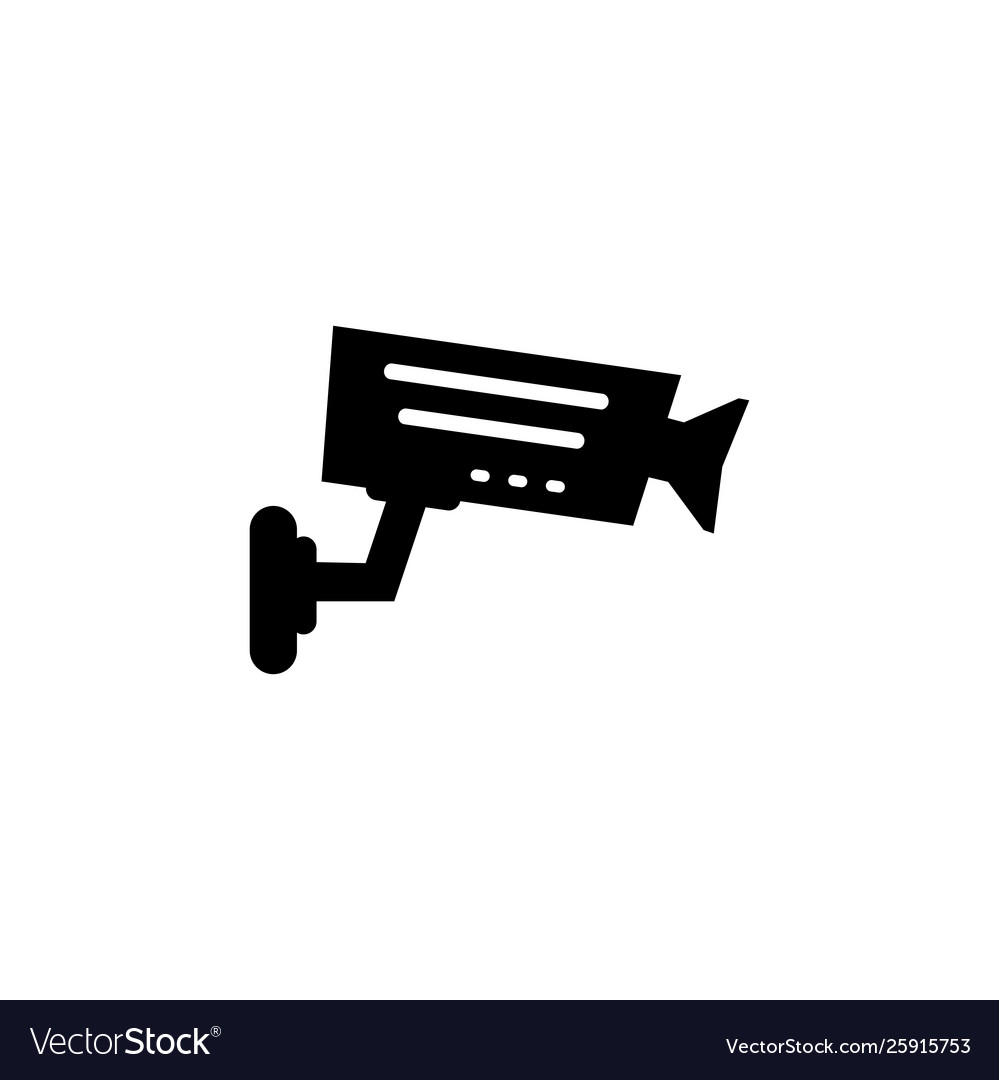 Security camera icon in flat style for apps ui vector image Security camera icon in flat style for apps ui