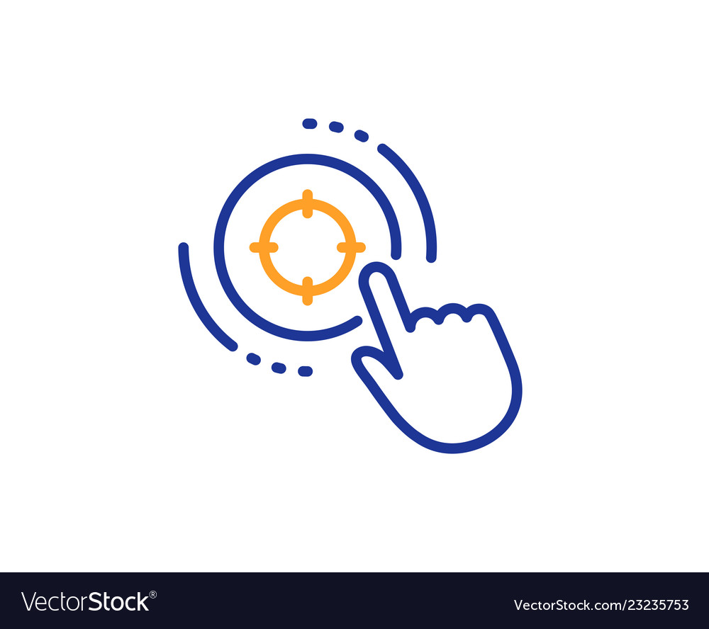 Seo target line icon search engine optimization