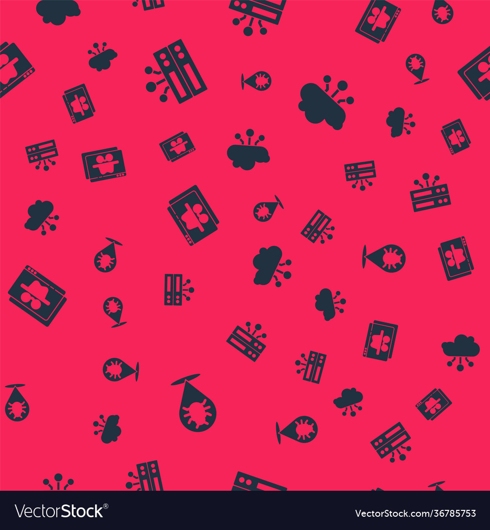 Set system bug server data web hosting browser vector image Set system bug server data web hosting browser