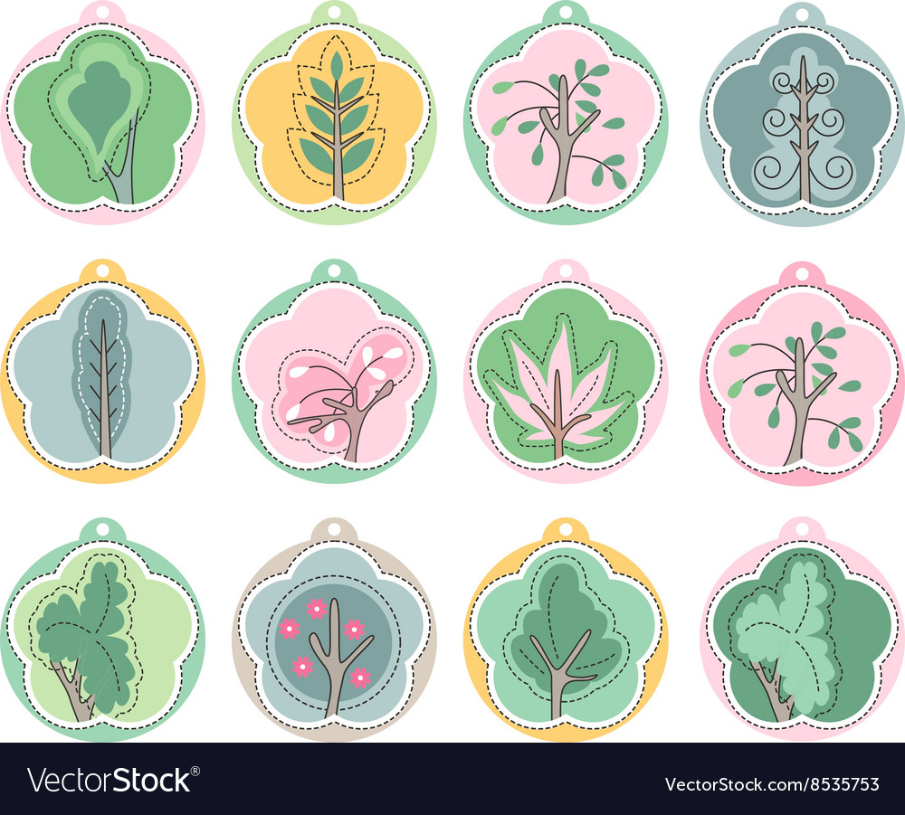 Set with different labels blossoming trees
