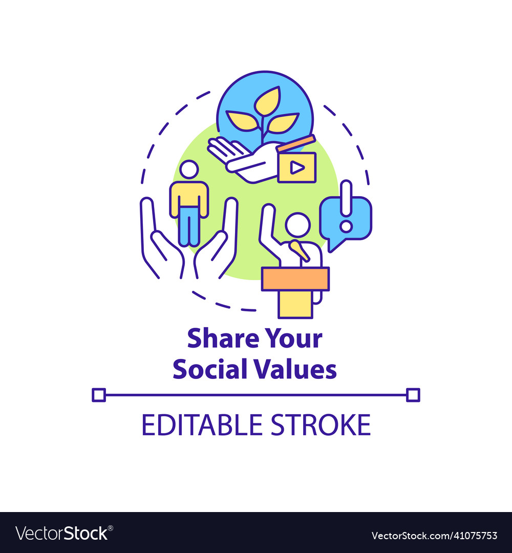 Share Your Social Values Concept Icon Royalty Free Vector