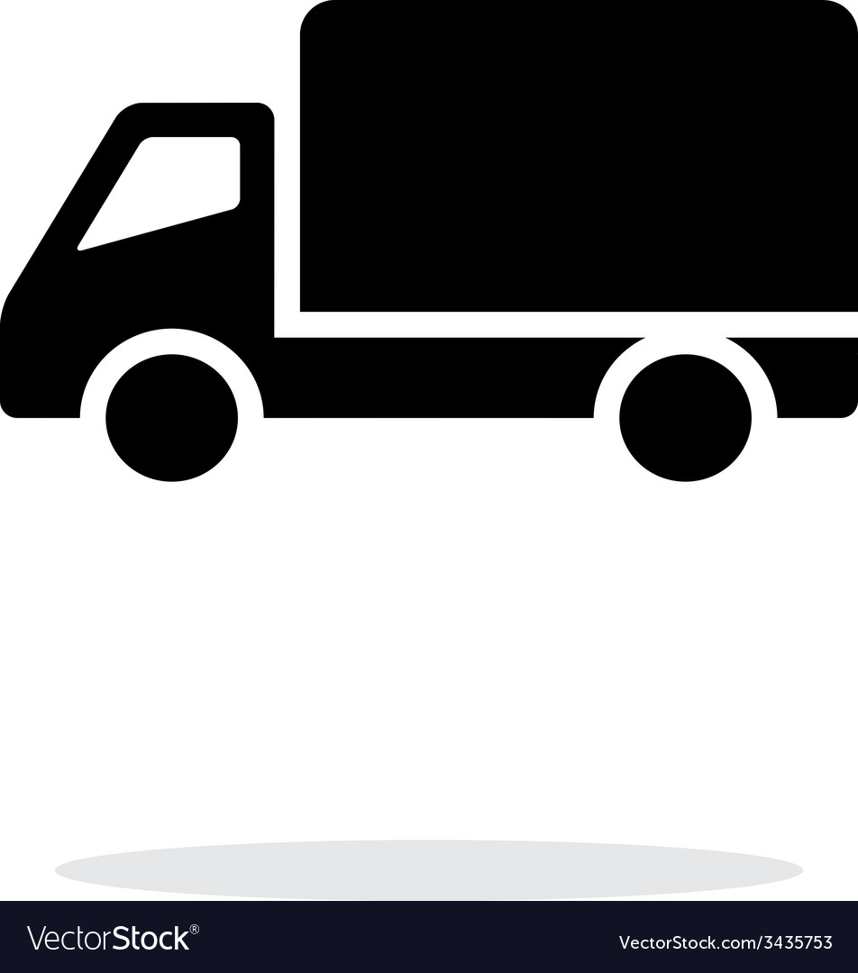 Truck simple icon on white background