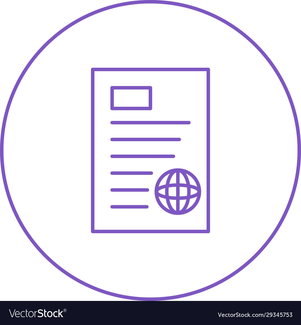Unique news report line icon