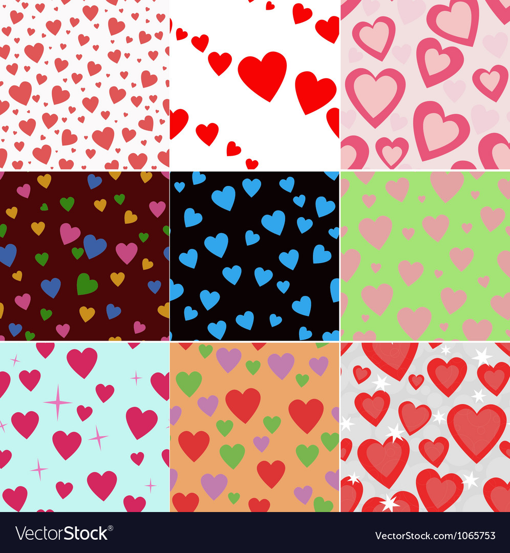 Valentine seamless hearts pattern