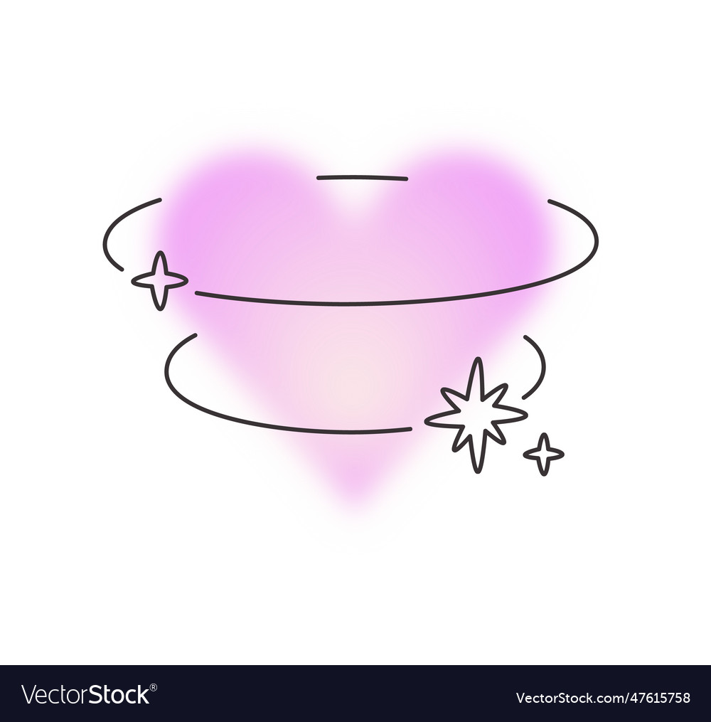 Blurred heart shape with lines